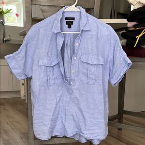 Light Blue Linen women’s shirt